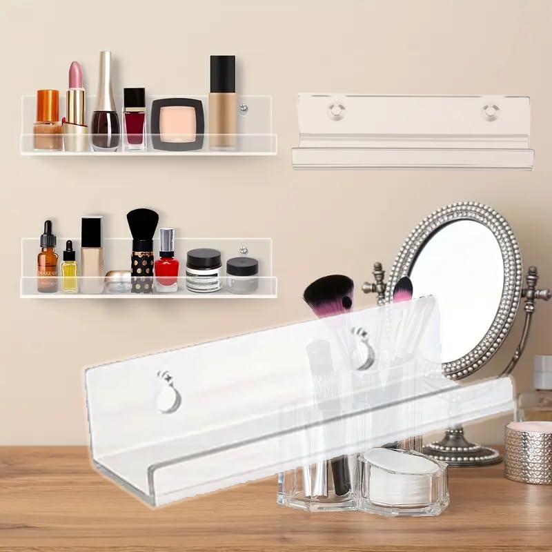 Photo 1 of 1 PCS 12 inch Vinyl Record Shelf Wall Mount, Clear Acrylic Album Record Holder Display, Bookshelf, Floating Wall Shelves