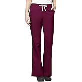 WonderWink Women's Plus-Size Wonderwork Flare Leg Scrub Pant, Wine, XX-Large