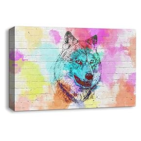 Canvas Wall Art Abstract Ink Animals...