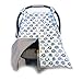 Vera Elephant 100% Breathable Cotton Baby Car Seat Cover (Blue Grey)