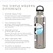 Simple Modern Insulated Water Bottle with Handle Lid Reusable Ascent Narrow Mouth Stainless Steel Thermos Flask, 20oz Handle Lid, Simple Stainless