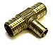 VIVO 3/4 inch 1/2 inch 3/4 inch Tees T TEE (Pack of 8) Brass Crimp Fitting/Fittings (PEX-T-323)
