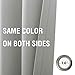 Vangao Room Darkening Curtains 84 inches Length Gray Window Treatment Triple Weave Blackout Drapes for Bedroom, Grommet Top, 2 Panels, Grey