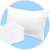 Avalon Bedding Pillow Cases Standard Size White Pillow Cases Set of 12 Cotton Blend 200 TC Soft & Breathable Perfect for Home & Hospital, Hotel Quality Queen Pillow Protectors 30x20 Inches
