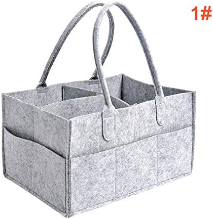 Guajave Baby Diaper Caddy Organizer Car Travel Bag Nursery Storage Bin Felt Basket for Infant