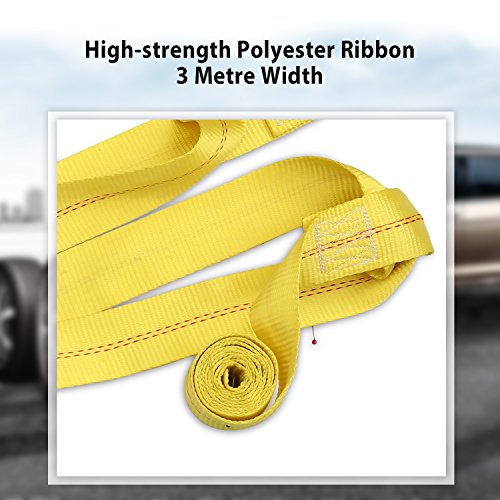 Jaketen Tow Dolly Straps - Car Dolly Straps with Flat Hook (2200 lbs Working Capacity) - 2 Pack Essential Vehicle Adjustable Tow Dolly Basket Strap Fits Most 14-17" Tires (Yellow)