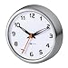 mDesign Suction Clock for Bathroom - Brushed Stainless Steel