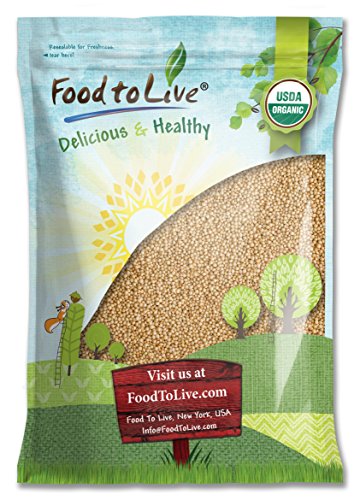 Food to live certified organic amaranth grain (whole seeds, non-g…