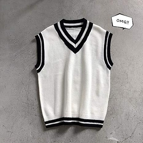 Amazon Co Jp ベストニット メンズ 秋に新型カップルニットベストvネックセーター青年カジュアルパステルスマンスーツ Color A Size S ホーム キッチン