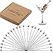 Premium Stainless Steel Cocktail Picks - 24 Pack / 4 Inch - Cocktail Skewers for Drinks
