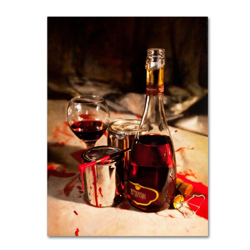 Trademark Fine Art  Red Label Wine  Canvas Art by Roderick Stevens, 14 by 19-Inch