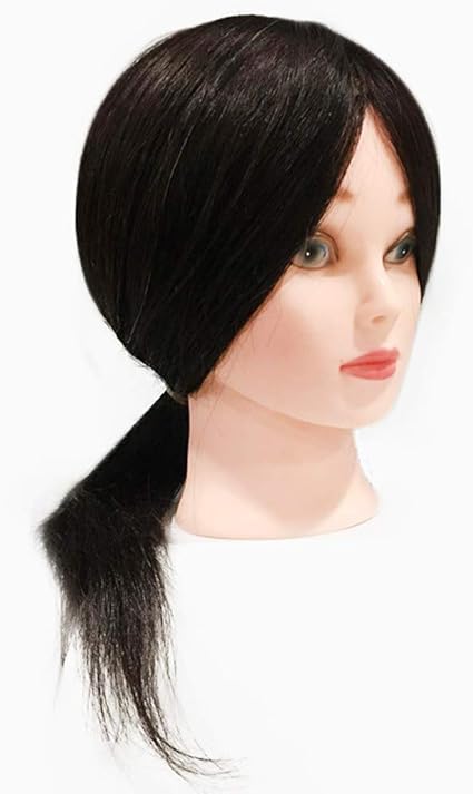 Haarmodell schwarz und weiss