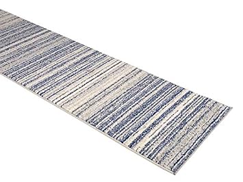 Teppich Laufer Fleckerlteppich Country Blau 100 X 300 Cm Maclon