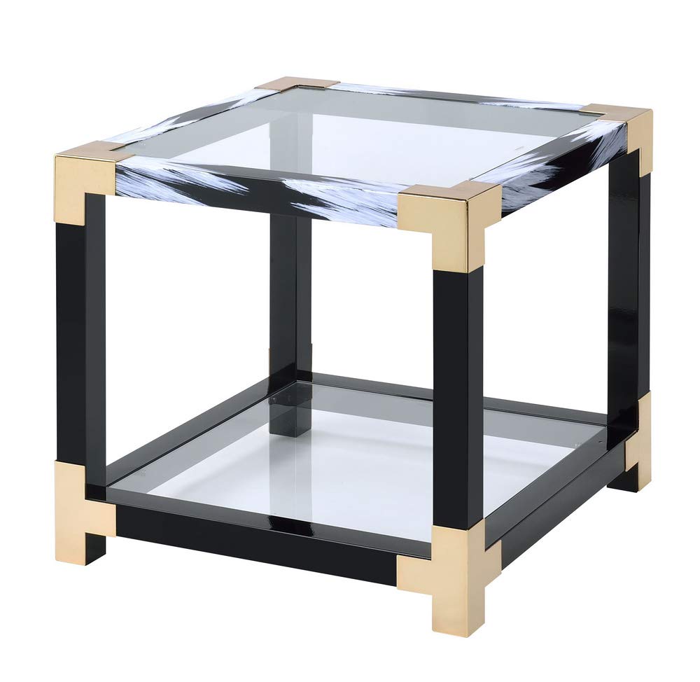 Best Black Glass End Table 25 In