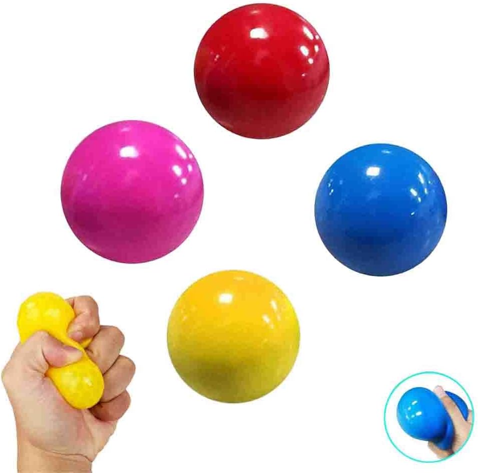 Sticky Globbles Ball Stress Toy, Fluorescent Sticky Wall Ball Sticky