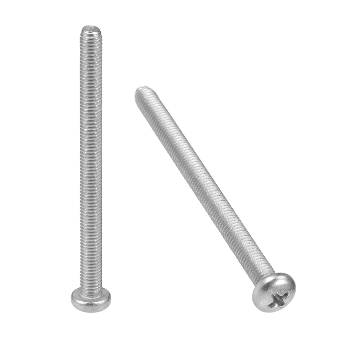 sourcing map M5x65mm Machine Screws Phillips Cross Pan Head Screw 304 Stainless Steel Fasteners Bolts 10Pcs