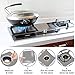 Stove Burner Covers Reusable Thinner Gas Stove Protectors Easy to Clean-Silver(8pcs)
