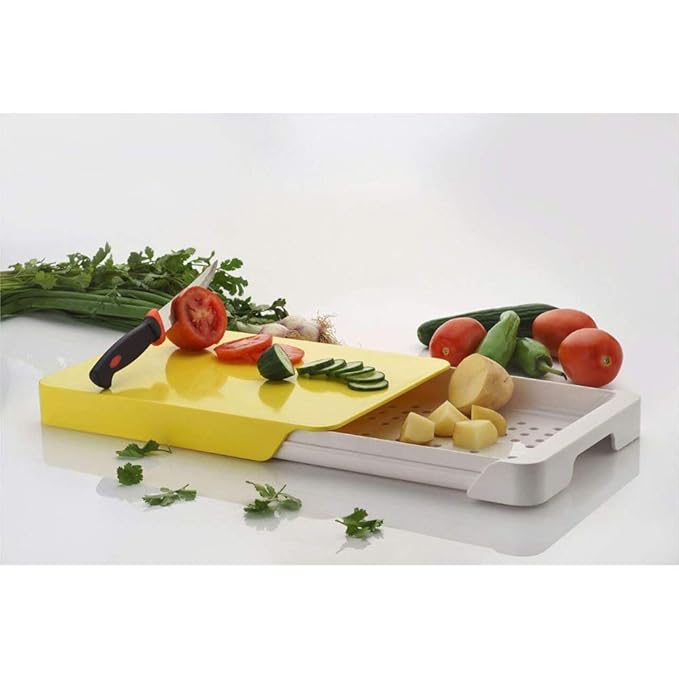 Buy Buyer 2 in 1 Cut & Wash Chopping Board with Stainless Steel Knife