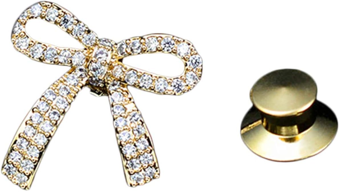 Topup Up Voucher Pin Already Used IPOTCH Crystal Zircon Bowknot Lapel Pins Cute Brooch Collar Pin Badge