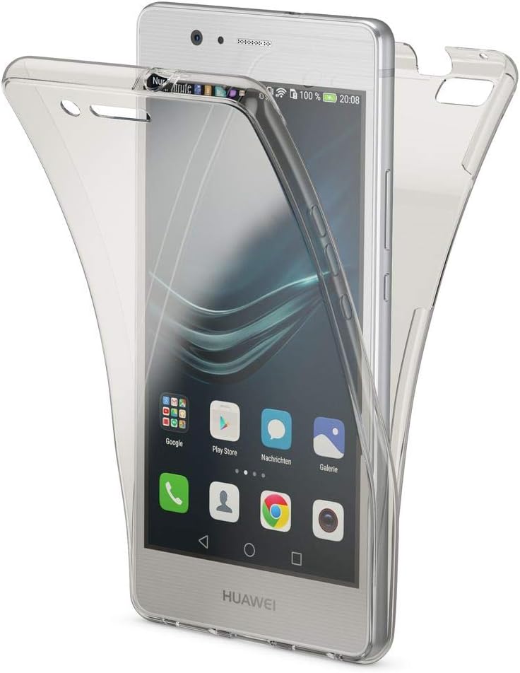 Amazon Com Huawei P9 Lite Hulle 360 Grad Handyhulle Von Nica Full Cover Vorne Hinten Rundum Doppel Schutz Dunnes Ganzkorper Case Silikon Etui Handytasche Transparenter Displayschutz Ruckseite Grey