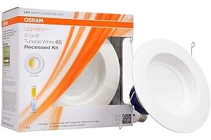 LEDVANCE OSRAM 73742 Sylvania Smart+ ZigBee Adjustable White RT 5/6 Recessed Lighting Kit, Works with SmartThings and Amazon Echo Plus, Hub Needed for Amazon Alexa and Google Assistant