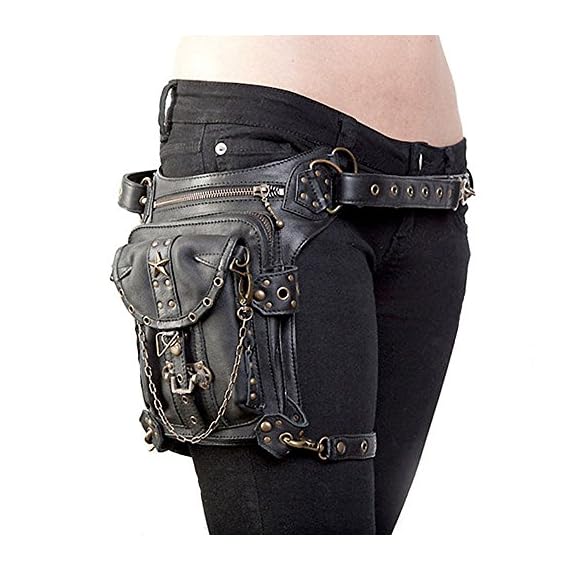 UIYTR-Steampunk-Retro-Motorcycle-Bag-Lady-Bag-Retro-Rock-Gothic-Goth-Shoulder-Waist-Bag-Drop-Leg-Bag-for-Women-S0173-Star