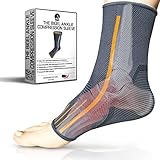 Ankle Brace Compression Sleeve | Arch Support | Foot Sock for Injury Recovery, Joint Pain, Swelling, Achilles Tendon | Pain Relief from Heel Spurs, Plantar Fasciitis | Breathable | Women & Men - S