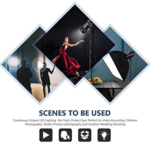 Neewer-60W-LED-Video-Light-White-5600K-Version-Continuous-Lighting-CRI-95with-Remote-Control-Bowens-Mount-for-Video-Recording-Portrait-Photography-Outdoor-Shooting