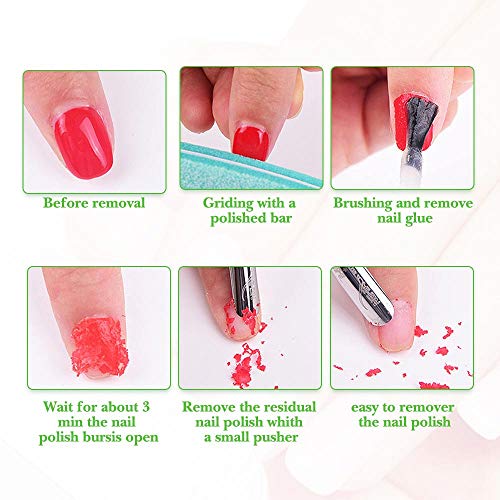 Magic Nail Polish Remover,Professional Removes Soak-Off Gel Polish in 3-5 Minutes,Easily & Quickly,Don't Hurt Your Nails (1 Pack)