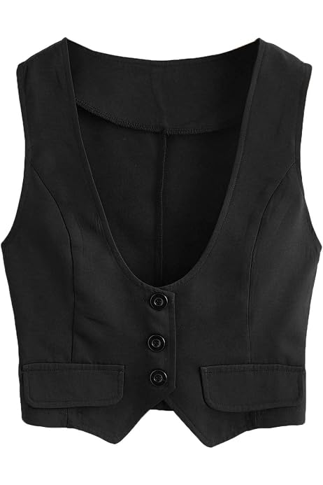 Women's Vintage Waistcoat Vest V Neck 