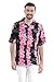 Hawaii Hangover Men's Hawaiian Shirt Aloha Shirt Pink Panel in Black