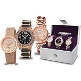 NIB AKRIBOS XXIV Ladies Watch Gift Set of 3 NIB* AKRIBOS XXIV Ladies Silvertone WATCH (AK831) Swarovski  main image 3