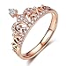 Umode Jewelry Exquisite Crown Shaped Clear Micro Cubic Zirconia Diamond Accented Ring (6)