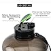 SOCOO Sport Water Bottle|1/3 Reusable Gallon Water Jug | 34oz/1.0 Litre Kids Water Bottle| Healthy Hydration Big Water Bottle|BPA Free|Leak-Proof Plastic Water Bottle (1.0L Clear Black)