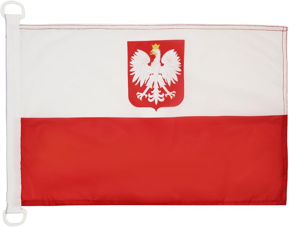 AZ FLAG Poland Civil Ensign Nautical Flag 18x12 in Polyester