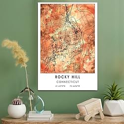 Rocky Hill Map Poster, Connecticut Map Art
