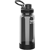 Takeya Tritan Sport Water Bottle with Spout Lid - BPA-Free & Dishwasher-Safe Water Bottle - Reusable Bottle with Lid Handle - Simple Leak-Proof Water Bottle - 32 oz, Grand Slam Black