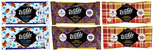 Wilde Boldr Snack Bars Variety Pack of 6 Turkey and Chicken