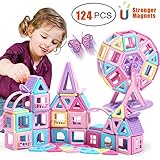 HOMOFY 90PCS Castle Magnetic Blocks Magnet Tiles Educational Toys for 3 4 5 6 7 Years Old Boys Girls Kids Toddlers