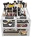 Sorbus Large Stackable Acrylic Drawers - 1 Clear Storage Drawers for Organizing Make up, Nail Polish, Hair Accessories, and Beauty Supplies - Makeup Organizer for Vanity, Bathroom Organizer Countertop