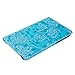 Fulland PU Leather 360 Rotating Stand Case for Samsung Tab A 8.0 - Blue Flower