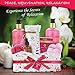 Home Spa Gift Bath and Body Basket for Women, Christmas Birthday Gift, Peony & Geranium Home Spa Kit, Bath Gift Set-Shower Gel-Bubble Bath-Body Lotion-Bath Bombs-Bath Salt-Message Oil-Puff