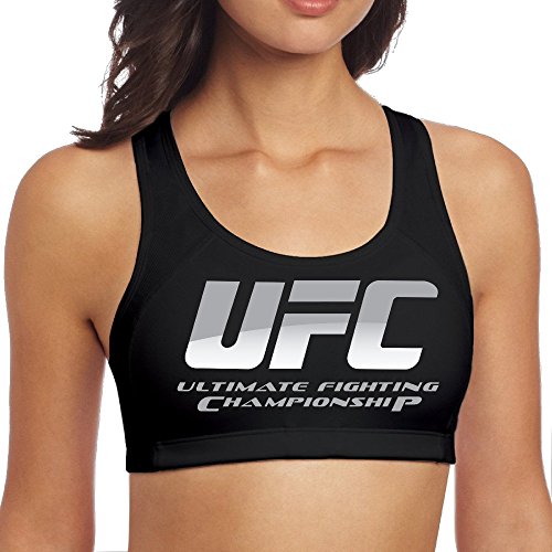 Women's Ultimate Fighting Championship Logo Racerback Yoga Sports Bra