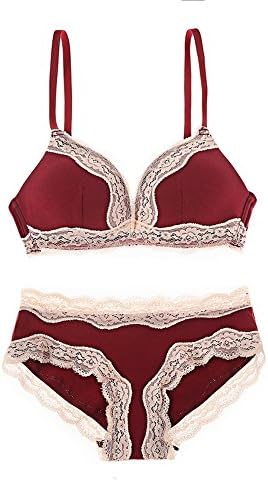 Women Floral Lace Underwear Lingerie Straps Bralette Panty Set