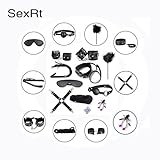 SexRt Best Buy SM Plush Leather 10 Pcs Set – Secret Sex Life – Masochism Bondage & Discipline Dominate/Submissive Sex Equipment – SexRt