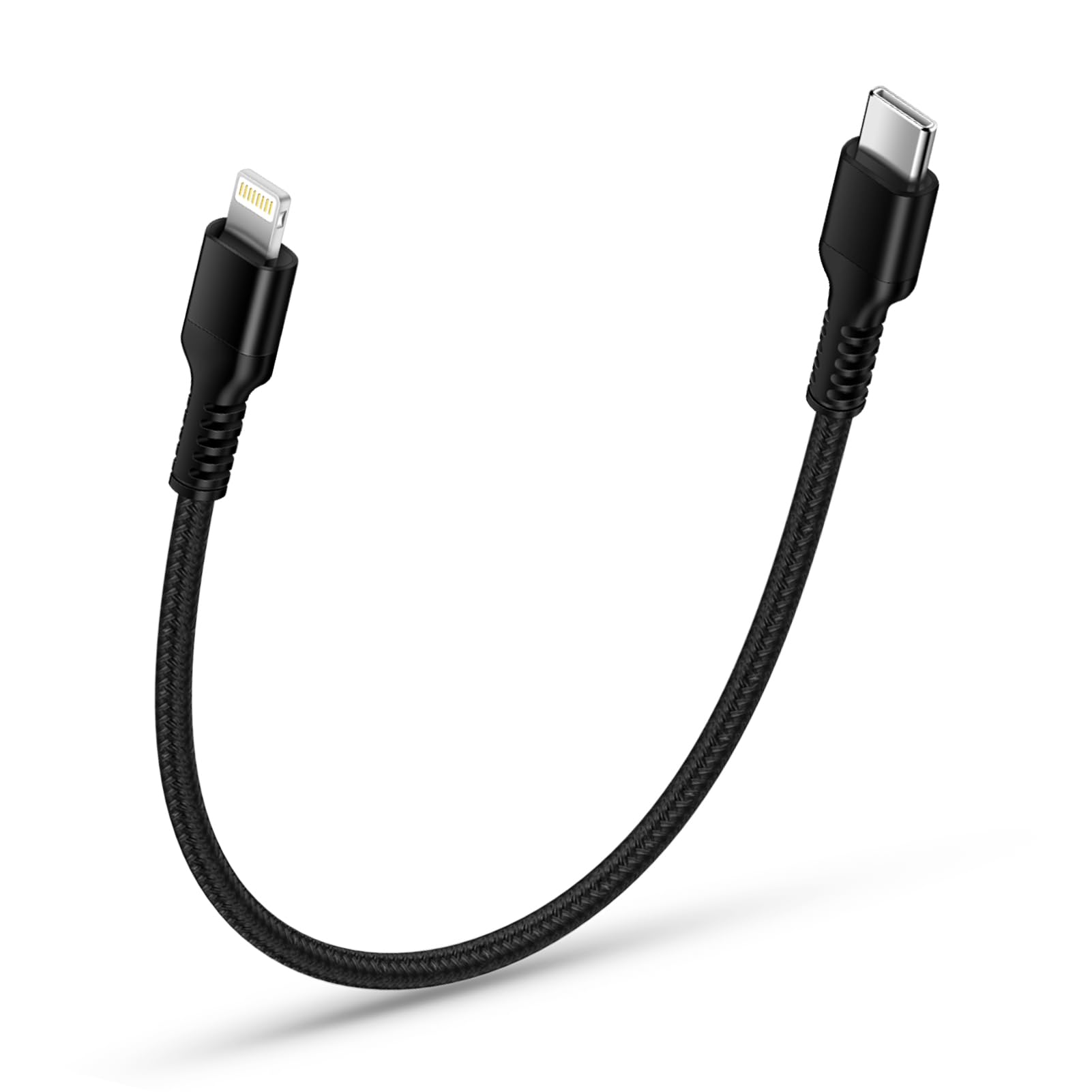 Bioonis タイプc ライトニングケーブル 短い 0.3m usb-c to lightning iphone充電ケーブル PD対応 25W急速充電 Type-c アイフォン 充電ケーブル ナイロン編み 断線 超高耐久 iPhone se/14/13/12 Pro Max/11/X/iPad/AirPods 各種対応 の商品画像