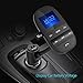 Tecboss Bluetooth FM Transmitter Hands-Free Wireless Car Kit Radio Receiver USB Charger W Sleep Power Off Shuffle Support USB Flash TF Card Aux In Out, Black