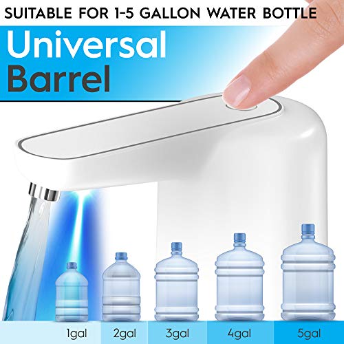 Portable Electric Water Dispenser 5 Gallon BPAFree Water Jug Pump USB Rechargeable Battery