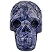 Rockcloud Healing Crystal Stone Human Reiki Skull Figurine Statue Sculptures Sodalite 3