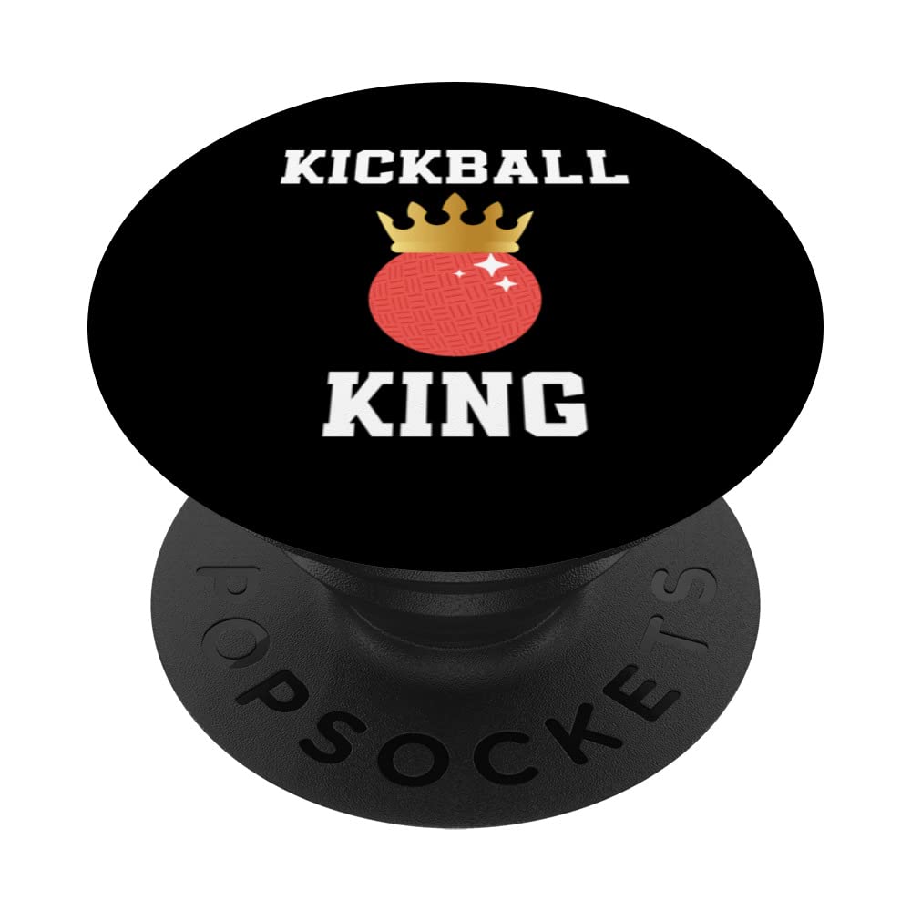 Kickball King Outfit Kickball Player For Boys And Men PopSockets Swappable PopGrip